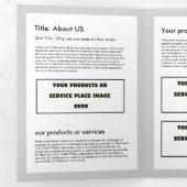 Eenvoudige minimalistische aangepaste Logo & Afbee Drieluik Kaart (Binnenzijde eerst)