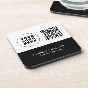 Eenvoudige minimalistische aangepaste Logo en teks Bier Onderzetter