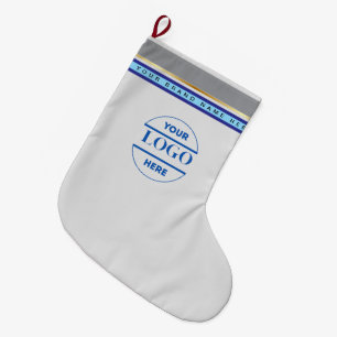 Eenvoudige minimalistische aangepaste Logo en teks Grote Kerstsok