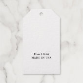 Eenvoudige Minimalistische Aangepaste Logo & Tekst Cadeaulabels (Achterkant)