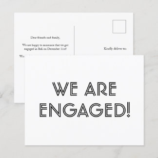 Eenvoudige minimalistische aankondiging van Verlov Briefkaart