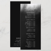 Eenvoudige minimalistische Abstracte zwart wit pri Menu (Voorkant / Achterkant)