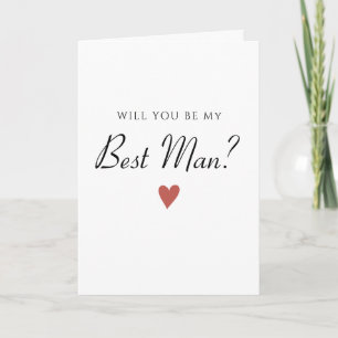 Eenvoudige minimalistische beste man kaart