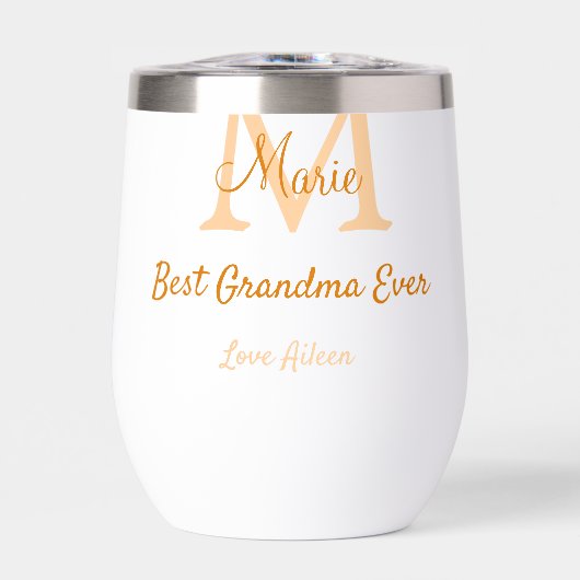 eenvoudige minimalistische beste oma ooit oranje m (Voorkant)