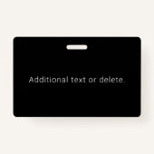 Eenvoudige minimalistische bewerkbare naam of ande badge (Achterkant)