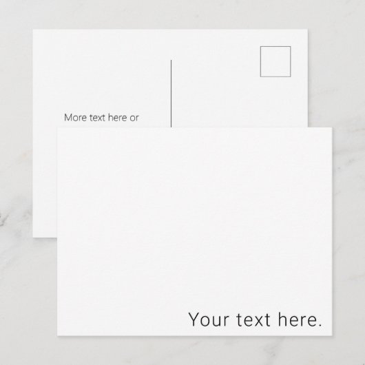 Eenvoudige minimalistische bewerkbare naam of ande briefkaart (Voorkant / Achterkant)