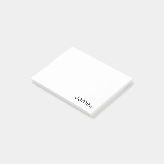 Eenvoudige minimalistische bewerkbare naam of ande post-it® notes (Schuin)
