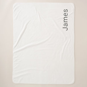 Eenvoudige Minimalistische Bewerkbare Naam of ande Sherpa Deken