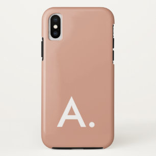 Eenvoudige Minimalistische Blush Stof Roze Aangepa iPhone X Hoesje