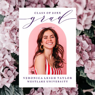 EENVOUDIGE MINIMALISTISCHE BOOGKALLIGRAFIE AFSTUDE KAART