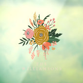 Eenvoudige minimalistische botanische ventilator o raamsticker (Vel 3)