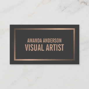 Eenvoudige minimalistische bronzen   Visitekaartje