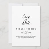 Eenvoudige minimalistische bruiloft Bewaar de datu Save The Date (Voorkant)