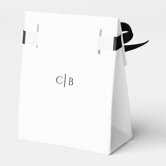 Eenvoudige minimalistische bruiloft dank u gunst b bedankdoosjes (Achterkant)