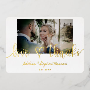 Eenvoudige minimalistische bruiloft gouden folie d uitnodiging