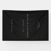 Eenvoudige minimalistische bruiloft welkom spandoek (Horizontaal)