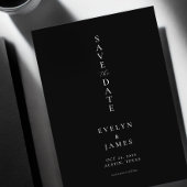 Eenvoudige minimalistische chique bruiloft save the date