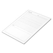 Eenvoudige minimalistische dagelijkse to-do lijst notitieblok (Schuin)