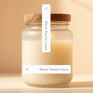 Eenvoudige Minimalistische Dunne Kaars Logo Zegel Labels