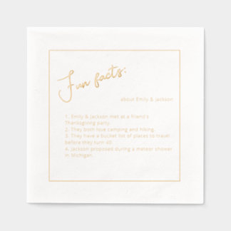 Eenvoudige minimalistische elegante leuke weetjes folie servetten