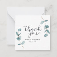 Eenvoudige minimalistische eucalyptus & script dan