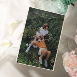 Eenvoudige minimalistische foto bruidsmeisje voors kaart