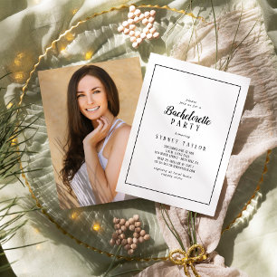 Eenvoudige minimalistische foto Lijst vrijgezellen Kaart