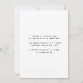 Eenvoudige Minimalistische Foto Nummer Eén Eerste  Kaart (Achterkant)