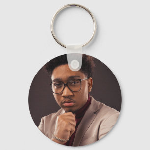 Eenvoudige minimalistische foto van de eigen famil sleutelhanger