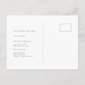 Eenvoudige minimalistische foto Verticaal Wit Bewe Aankondigingskaart (Achterkant)