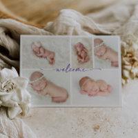 Eenvoudige Minimalistische Fotocollage Baby Welkom