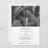 Eenvoudige minimalistische fotowedstrijd kaart (Achterkant)