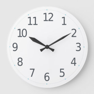 Eenvoudige minimalistische getallen   Wandklok Grote Klok