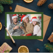 eenvoudige minimalistische groene foto feestdagenkaart