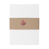 Eenvoudige Minimalistische Herfstblad Terracotta B Uitnodigingen Wikkel (Achterkant Voorbeeld)