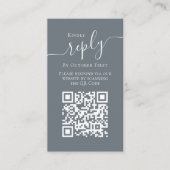 Eenvoudige minimalistische kalligrafie QR-code RSV Informatiekaartje (Voorkant)