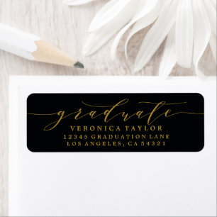 EENVOUDIGE MINIMALISTISCHE KALLIGRAFIE RETOURADRES ETIKET