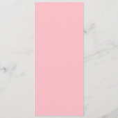Eenvoudige Minimalistische Licht Roze Menukaart (Achterkant)