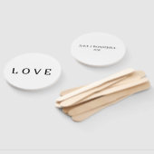 Eenvoudige minimalistische liefde Set van fans Handwaaier (Niet-gemonteerd)