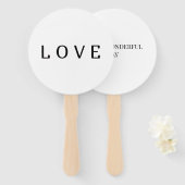 Eenvoudige minimalistische liefde Set van fans Handwaaier (Voorkant en achterkant)