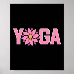 Eenvoudige Minimalistische Lotus Bloem Yoga Poster