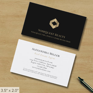 Eenvoudige minimalistische luxe Logo Visitekaartje