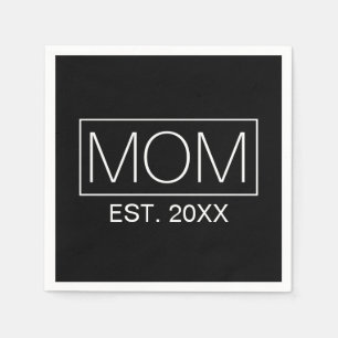 Eenvoudige minimalistische mama typografie Papie Servet