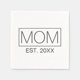 Eenvoudige minimalistische mams Typografie Papie Servet