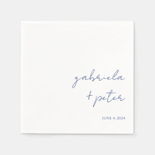 Eenvoudige minimalistische marine blauw moderne br servet