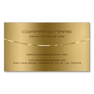 Eenvoudige minimalistische metallic gouden achterg magnetisch visitekaartje