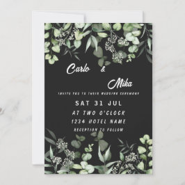 Eenvoudige minimalistische mint groene bruiloft we kaart