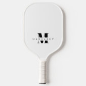 Eenvoudige minimalistische moderne chique monogram pickleball paddle (Achterkant)
