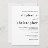 Eenvoudige minimalistische moderne chique script f kaart (Voorkant)