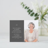 Eenvoudige Minimalistische Moderne Foto Herdenking Briefkaart (Staand voorkant)